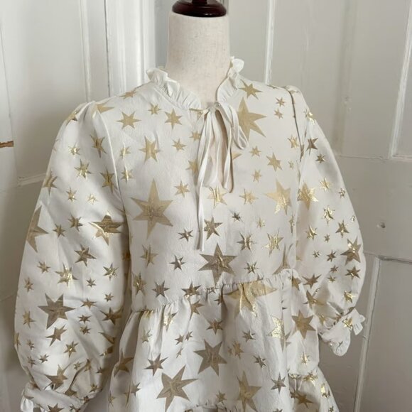 Sister Jane Star Print Mock Neck Dress Size Small - Picture 4 of 5